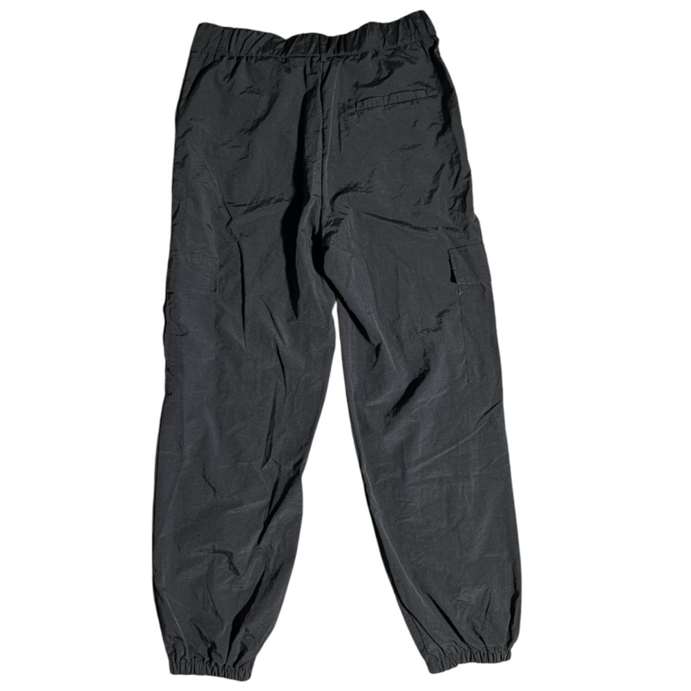HAPPILY GREY Black Nylon Windbreaker High Rise Cargo Jogger Pants XL - Picture 3 of 10